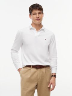 1985 Regular Fit Long Sleeve Polo Shirt — White 1