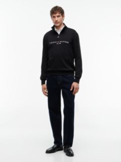 Logo Fleece Quarter-Zip Sweatshirt — Black 2