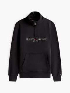 Logo Fleece Quarter-Zip Sweatshirt — Black 8