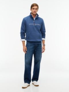 Logo Fleece Quarter-Zip Sweatshirt — Blue 2