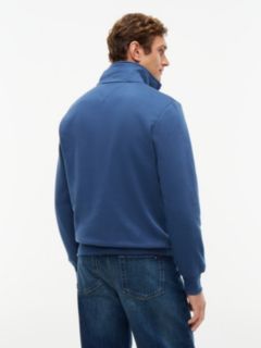 Logo Fleece Quarter-Zip Sweatshirt — Blue 4
