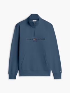 Logo Fleece Quarter-Zip Sweatshirt — Blue 5