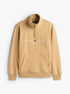 Logo Fleece Quarter-Zip Sweatshirt — Beige 5