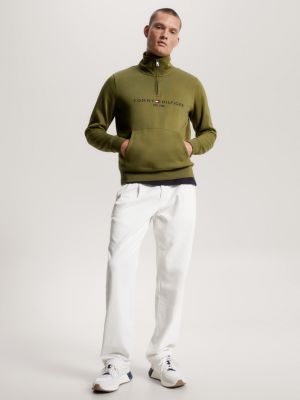 Quarter-Zip Logo Sweatshirt | GREEN | Tommy Hilfiger
