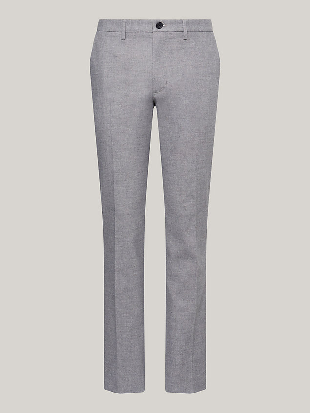 pantaloni denton straight fit aderenti grey da uomo tommy hilfiger