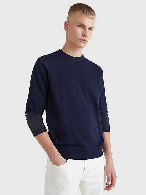 blue 1985 essential th flex sweatshirt for men tommy hilfiger