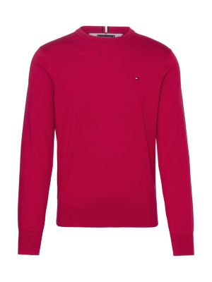 Pull col rond Tommy Hilfiger Dénim vert moucheté pour homme - Toujo