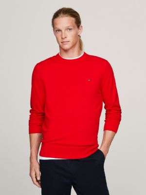 Pull col rond maille texturée coton stretch Homme TOMMY HILFIGER à -  Degriffstock