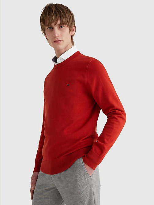 red 1985 collection th flex sweatshirt for men tommy hilfiger