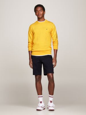 Pull 1985 Collection col ras du cou Jaune Tommy Hilfiger