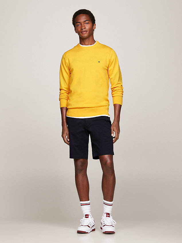 yellow 1985 collection flag embroidery jumper for men tommy hilfiger