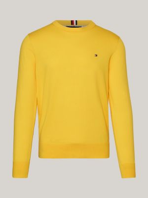 Pull tommy hilfiger discount jaune