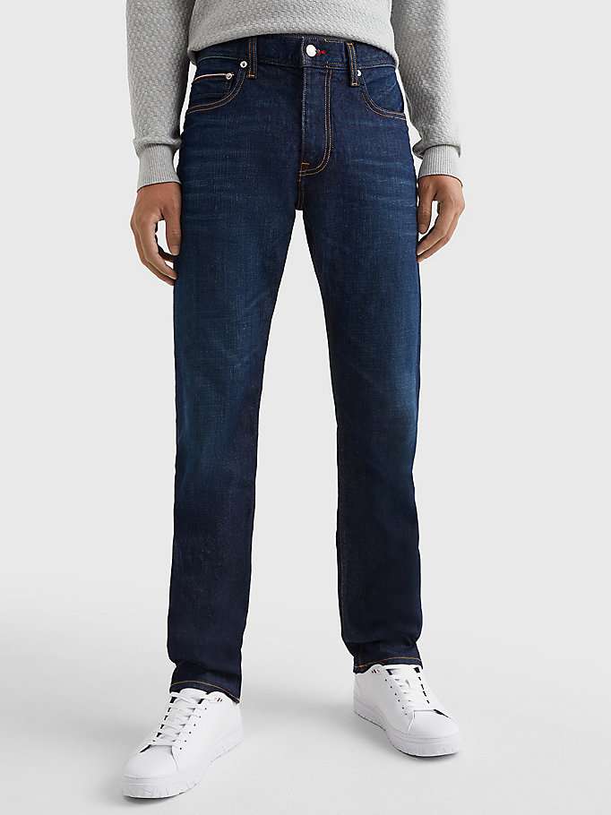 jeans mercer straight fit sbiaditi denim da uomo tommy hilfiger