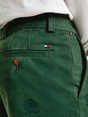 Icons relaxed broek met geborduurde emblemen | GROEN | Tommy Hilfiger