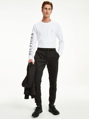 tommy hilfiger black joggers mens