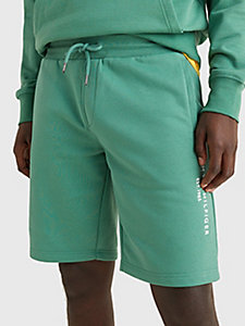 green logo drawstring sweat shorts for men tommy hilfiger
