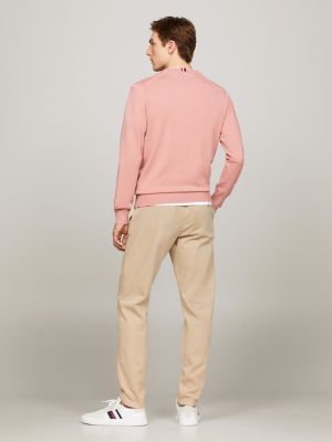 Mens pink shop v neck jumper