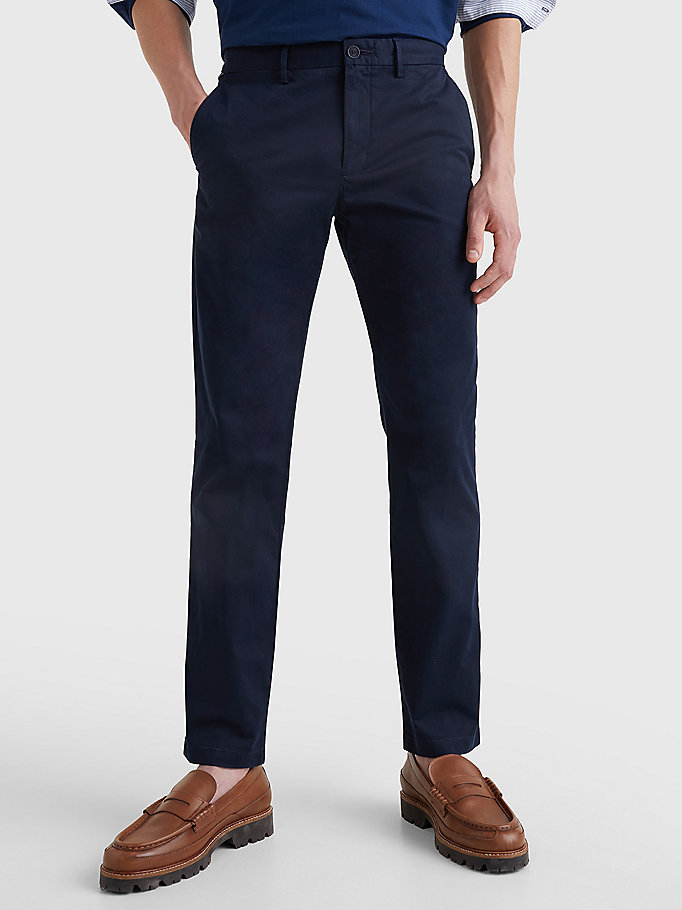blue 1985 essential straight chinos for men tommy hilfiger