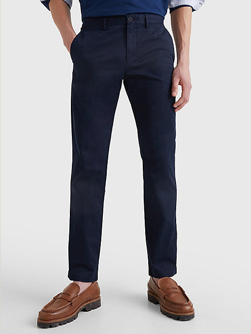 blauw 1985 collection straight fit chino voor men - tommy hilfiger