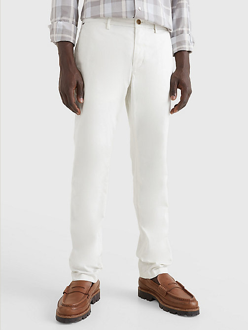 chino droit 1985 collection blanc pour hommes tommy hilfiger