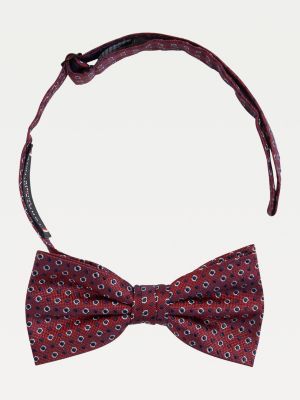 Silk Two Tone Dot Bow Tie | RED | Tommy Hilfiger