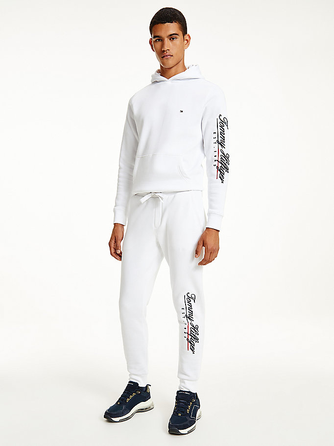 white script logo embroidery joggers for men tommy hilfiger