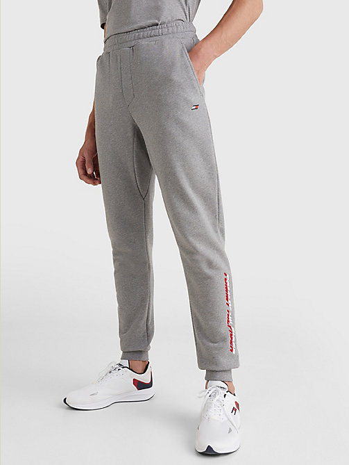 grey sport th cool organic cotton joggers for men tommy hilfiger