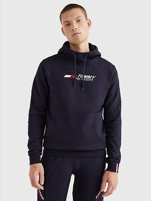 blue sport th cool terry hoody for men tommy hilfiger