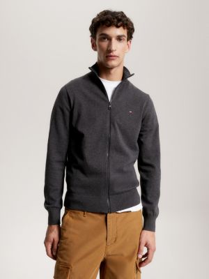 Tommy Zip-Thru 1985 GREY Collection | | Hilfiger Cardigan