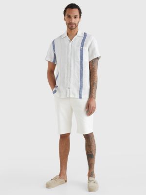 men linen short