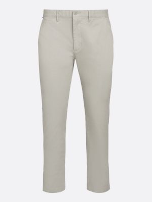 beige essential bleecker slim fit chinos for men tommy hilfiger