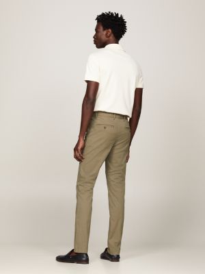 grün essential bleecker slim fit chinos für herren - tommy hilfiger