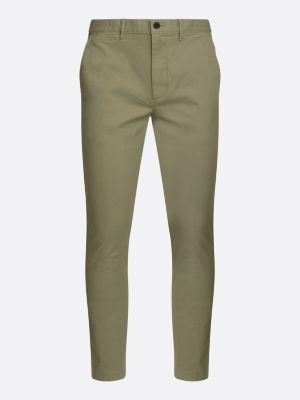 grün essential bleecker slim fit chinos für herren - tommy hilfiger