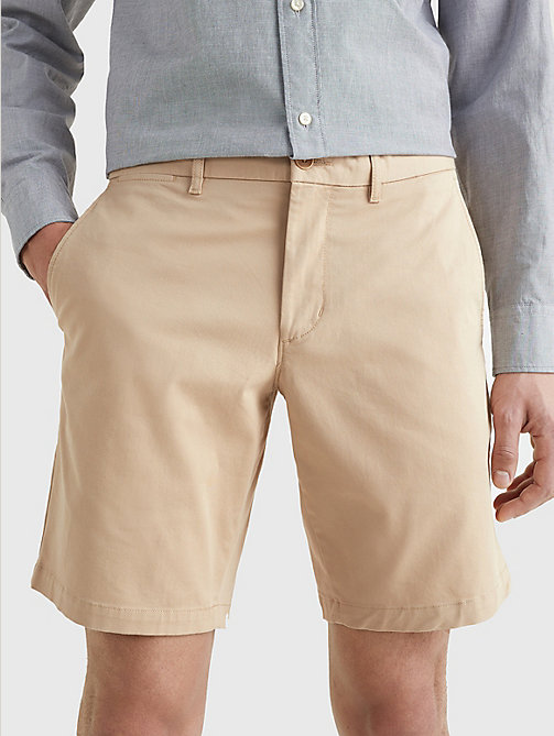 beige 1985 collection organic cotton shorts for men tommy hilfiger