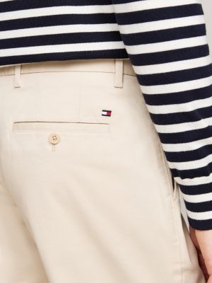 shorts chino brooklyn 1985 collection slim fit beige da uomini tommy hilfiger