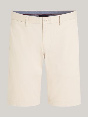 shorts chino brooklyn 1985 collection slim fit beige da uomini tommy hilfiger