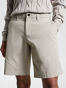 beige 1985 collection brooklyn twill shorts for men tommy hilfiger