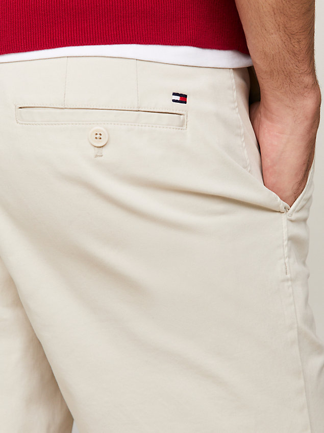 beige 1985 collection regular fit shorts for men tommy hilfiger
