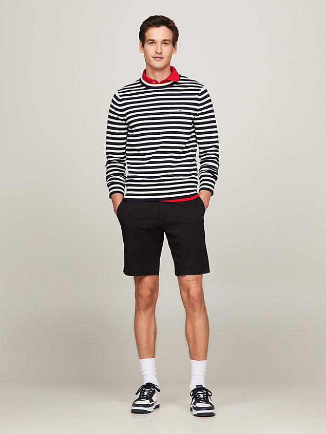 black 1985 collection regular fit shorts for men tommy hilfiger