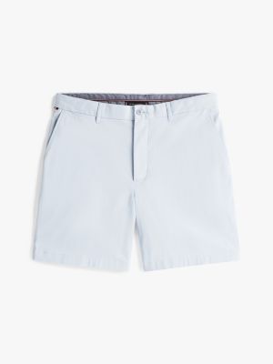 blauw brooklyn 1985 slim fit chino short voor heren - tommy hilfiger