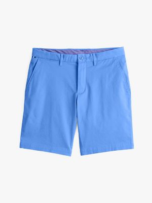 blauw brooklyn 1985 slim fit chino short voor heren - tommy hilfiger