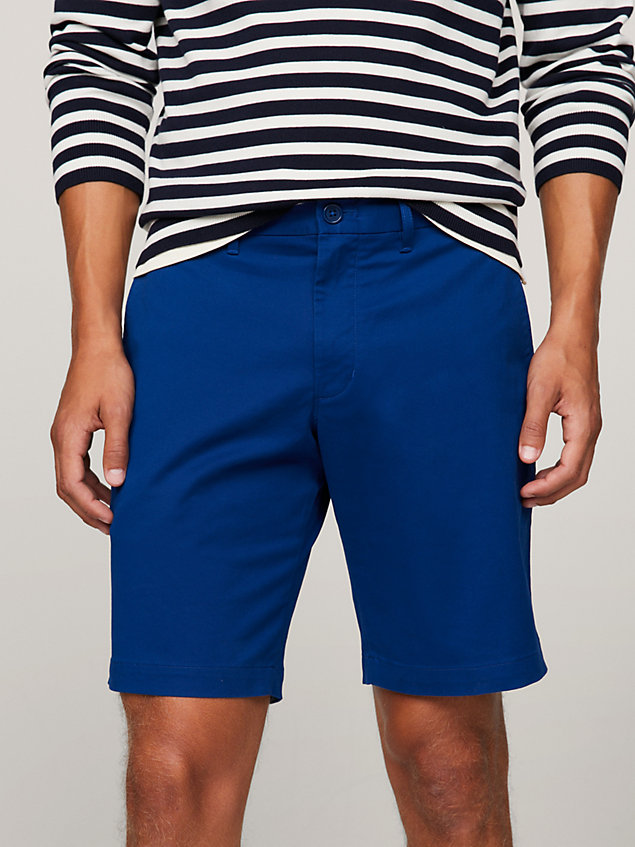 blue 1985 collection regular fit shorts for men tommy hilfiger