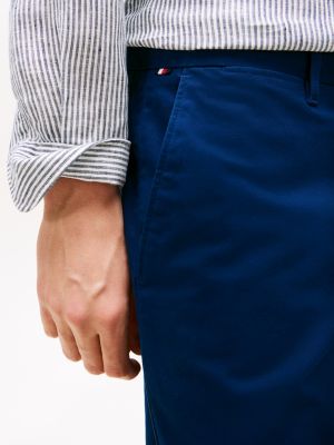 short chino slim 1985 collection bleu pour hommes tommy hilfiger