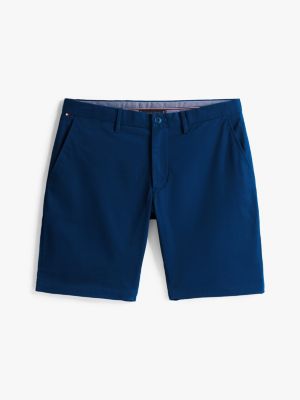 blauw brooklyn 1985 slim fit chino short voor heren - tommy hilfiger