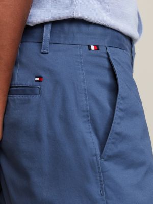 shorts chino brooklyn 1985 slim fit blu da uomini tommy hilfiger