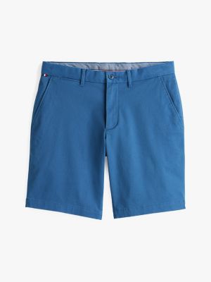 shorts chino brooklyn 1985 slim fit blu da uomini tommy hilfiger