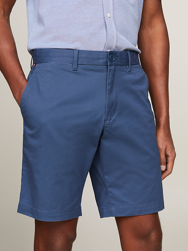 shorts chino brooklyn 1985 collection blue da uomini tommy hilfiger