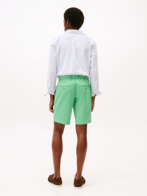 shorts chino brooklyn 1985 slim fit verde da uomini tommy hilfiger