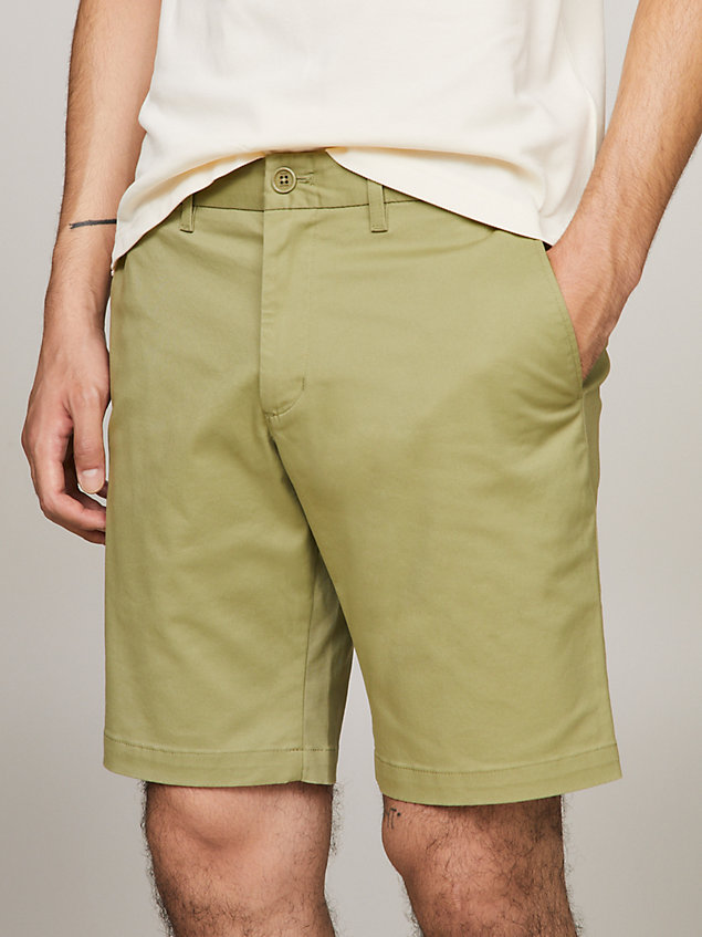 green 1985 collection regular fit shorts for men tommy hilfiger