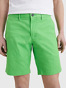 shorts brooklyn 1985 collection in twill verde da uomo tommy hilfiger